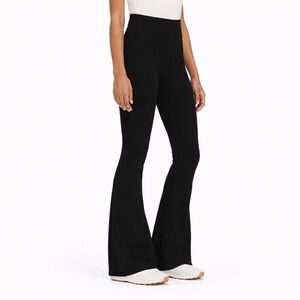 Frame 1 Jet Set Flare Coated Black Pull On Jeans